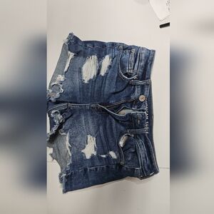 American Eagle Outfitters Distressed Blue Jean Shorts